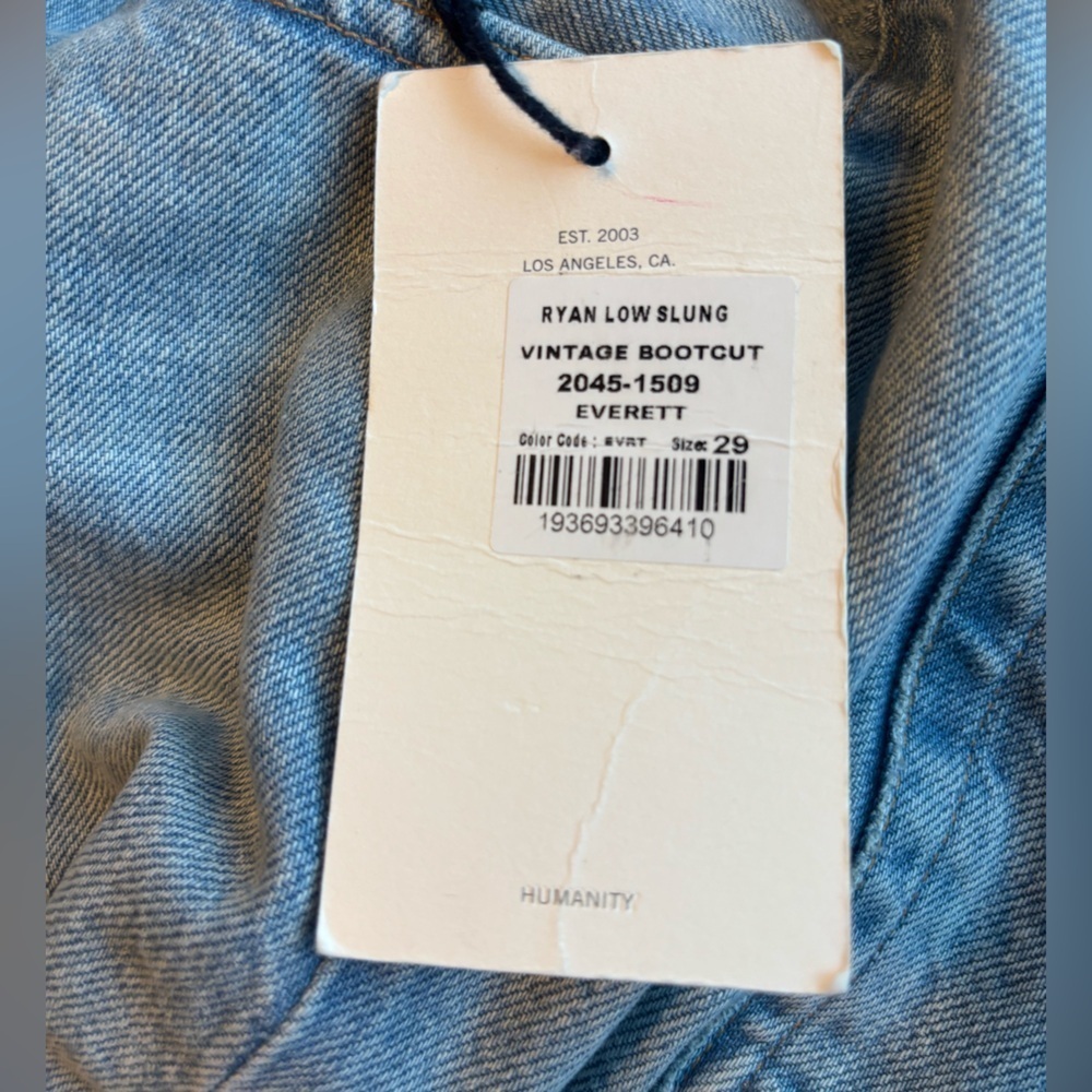 NWT Citizens of Humanity Ryan Low Slung Vintage Bootcut Everett Size 29 - Picture 6 of 10